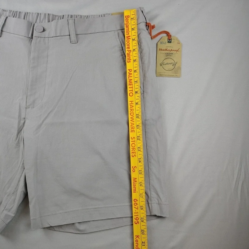 Weatherproof Vintage Shorts Mens 38x8.5 Gray  Stretch Momentum Active NWT